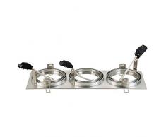 SLV, Luce da incasso, forma rettangolare, incl. molle a clip, in alluminio spazzolato, G5.3