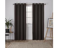 Exclusive Home Tende Tenda a Pannello in Rasatello, Coppia, Espresso, 52Â x 213,4Â cm, Pezzi