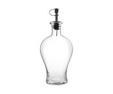 HOME 9426300 Oliera Vetro Tappo Dosatore Silicone Cc600 Utensili da Cucina, Trasparente