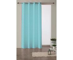 Martina Home Candy Star Tenda con Occhielli, Tessuto, 27Â x 2Â x 40Â cm 27x2x40 cm Blu