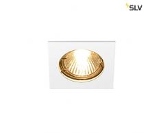 SLV Pika QPAR51 - Lampada da soffitto quadrata per interni, colore: Bianco 50 W, in alluminio, 0 W