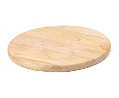 Continenta Tagliere in Legno dell Albero della Gomma, Universal einsetzbares Tagliere, Tagliere, Verdure Brett, Rotondo, Dimensione: Ã 25Â x 1,8Â cm