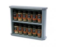 T&G Woodware Splash Armadietto portaspezie in Polvere con Finitura Blu, 12 barattoli per spezie Forma di Bart Simpson, 75 x 350 x 275 mm