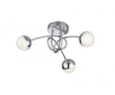 Trio Leuchten 678310306Â Chris a +, LED Lampada da soffitto, Metallo, 3.8Â Watts, integrato, cromato, 43.6Â x 43.6Â x 17.8Â cm