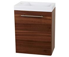 Sanotechnik Fantasy - Set di 2 mobili da Bagno, in Legno e Noce, 22 x 40 x 52 cm