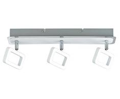 Paulmann 66640Â Spotlight Frame 3 x W Bianco Opaco/Cromo 230Â V Metallo,Â Plafoniera Lampada Soffitto Led Lampada Faretto da Soffitto