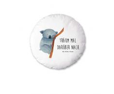 Herding Mr. & Mrs. Panda Cuscino Decorativo, Polyester, Bianco, Ã 40 cm