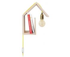 Tosel 31812Â applica comodino 1Â luce, legno, e27, 40Â W, Rosso, 29Â x 36Â cm