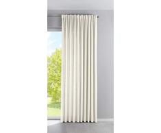 Gardinenbox Vorhang Blickdicht Â»PalermoÂ« Tenda Extra Larga Opaca traslucida con Passanti nascosti, 100002651, 100% Poliestere, Crema, HxB 254x300 cm
