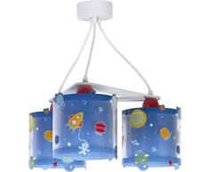 Dalber - Lampada da soffitto E-27, Pianeti, Multicolore, 39 x 39 x 20