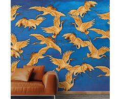 7 ROTOLI Carta da parati Blue Herons orientale parete completa 399x300cm 11,97 MQ COLLA INCLUSA