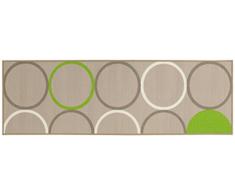 Viva, La Cucina, Tappeto, Beige (Beige/Verde), 140 x 57 cm