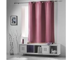 Douceur d interno tenda a occhielli poliestere 140Â x 180Â cm, ceramica, Jelly Bean, 140x1x180 cm