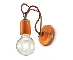 Ferroluce RetrÃ² Applique con Pendente Minimal, Arancio