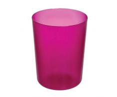 iDesign Cestino rifiuti e gettacarte in plastica, Piccolo cestino spazzatura bagno, cucina, ufficio e altre stanze, Pattumiera multiuso per la casa, rosa