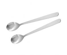 Nirosta, Cucchiaio per Latte Macchiato Paris, in Acciaio Inossidabile, Colore Argento, 19,5 cm, 2 Pezzi