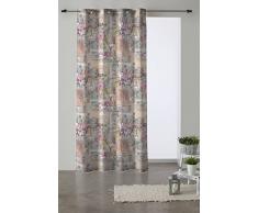 Martina Home Romantic Tenda Occhielli, Tessuto, Multicolore, 280Â x 140Â x 3Â cm