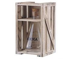 Artland Mixology, Mixer Decanter per Vermouth, Triple Sec & Bitter in Confezione Regalo di Legno, Vetro, Medio, da 284 ml, Vetro, Trasparente, 12 x 12 x 22.5 cm