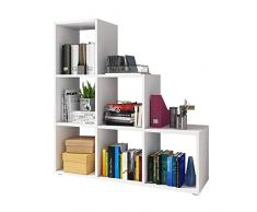 Selsey Kassi Libreria, Bianco, 108 x 33 x 105 cm