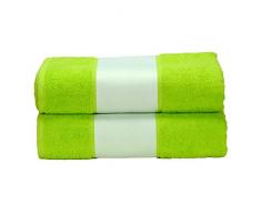 A&R Towels Subli-Me - Asciugamano da bagno, misura unica, 70 x 140 cm, colore: Verde lime