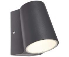 AEG Johna - Lampada da parete per esterni, in alluminio pressofuso, plastica, 5,9 W, colore: Antracite