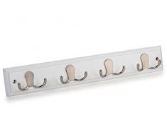 Maine Furniture Co OCCO - Appendiabiti da Parete con robusti Ganci Doppi per Accappatoi, Inclusi fissaggi a Parete su Bianco, 45 x 7 x 7 cm