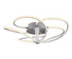 Plafoniera LED globo Barna, argento