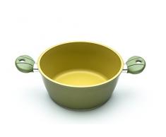 ILLA OL3620 Casseruola 2 Maniglie Antiaderente allOlio DOliva 100% Made in Italy, Alluminio, Verde