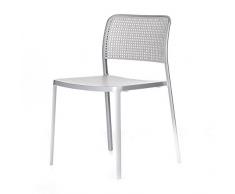 Kartell 5875/A3 Audrey Sedia in Alluminio Verniciato, Grigio, 2 Pezzi