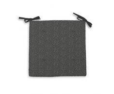 Soleil docre - Cuscino per Sedia, in Poliestere, 40 x 40 x 5 cm, Colore: Grigio