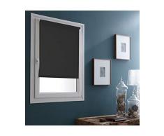 madecostore - Tenda avvolgibile Oscurante, 110 x 170 cm, in Poliestere, 110 x 170 cm, Colore: Nero