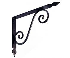 Home System 64562M Elegante Mensola Rustica, Nero Martellato, 300 x 250 mm, 1 pz