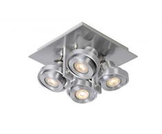 Lucide - Faretto da soffitto, in alluminio, 20 W, cromo satinato