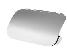 Bisk 13 x 8 x 5 cm Natura Portarotolo Carta igienica con Coperchio, Cromo