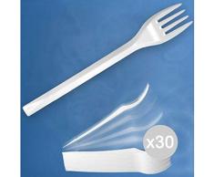 aristea Set 30 100 Forchette Posate 793546 in Plastica per Picnic, Multicolore, Unica