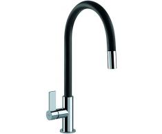 FRANKE Miscelatore Monocomando Lavello con erogatore Estraibile Ambient Evo 115.0373.950 Chrome/Schwarz, 409x216 mm