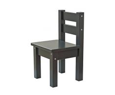 Hoppekids MDF Mads sedia per bambini, in legno, colore: grigio antracite