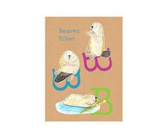 Komar Quadro da Parete ABC Animal B Poster Immagine, Soggiorno, Camera da Letto, Decorazione, Stampa Senza Cornice Disponibile in Tre Misure, Multicolore, P036B-40x50