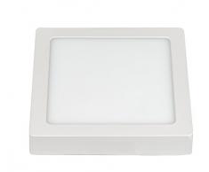 LEDAXO - Plafoniera quadrata a LED WDL-10-24-300, 24 Watt, 2.040 lm, 3000 K (luce bianca calda), alloggiamento in alluminio bianco, 300 x 300 x 35 mm