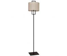 Homemania HOMAX_4496 Lampada da Terra Ariesper Interni, Pavimento, Marrone Scuro in Metallo, Tessuto, 35 x 35 x 170 cm