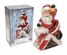 Christmas Presents PMS 22.5CM LUMINO Babbo Natale su Camino in Scatola Colore