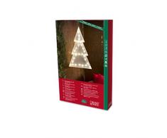 Konstsmide 2799-103 / Albero di Natale LED in materiale sintetico con effetto stella grande / 32 diodi bianco caldo / 24V trasformatore da interno/cavo trasparente