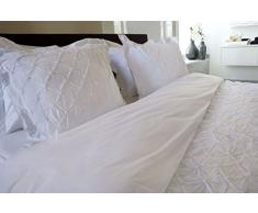 HnL Living Biancheria da Letto in Raso di Cotone Giallo Supreme, Dimensioni 155 x 220 cm + 80 x 80 cm