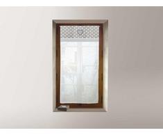 Soleil docre Tendina a Vetro in Cotone 45x90 cm Parfait Grigio