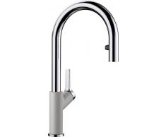 BLANCO Carena S, Rubinetto da Cucina Doccetta con Tubo Regolabile Perlgrau/Chrom