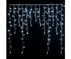 Catena Festone di Luce 12,5 m, à 12 cm, 1104 miniled Bianco Caldo à 3 mm, Cavo Trasparente, luci Decorative, luci Natalizie, Catena per Albero di Natale