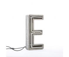 SELETTI Lampada Neon in Cemento Alphacrete H. Cm. 40 - E