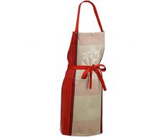 kela Frida Grembiule con Stampa Cupcake, Cotone, Colore: Rosso/Beige, 80 x 67 cm