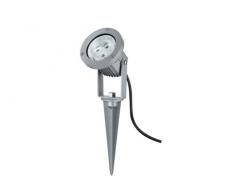 Paulmann Garden LED Spot Giardino Light Set Ip65 3 X 3W 3000K 16Va 230V/12V all, (Set di 3) 9 W, Alluminio, 9.6 x 10 x 31 cm