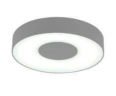 Lutec Ublo Lampada da Esterno a LED Integrato 16.5 W, Grigio Chiaro, 26.3 X H 4.5 cm
